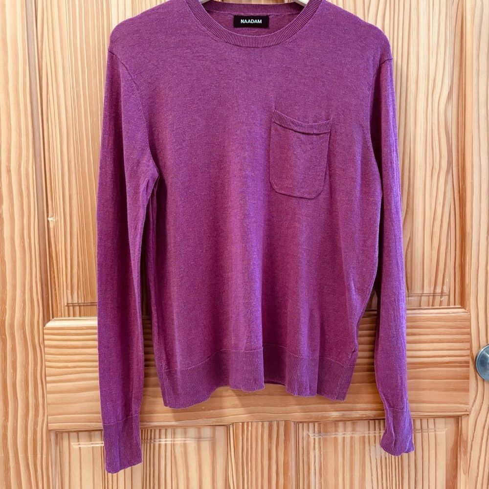 NAADAM Purple Crew Neck Sweater
